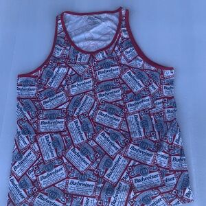 Budweiser Red & White All-Over Logo Tank